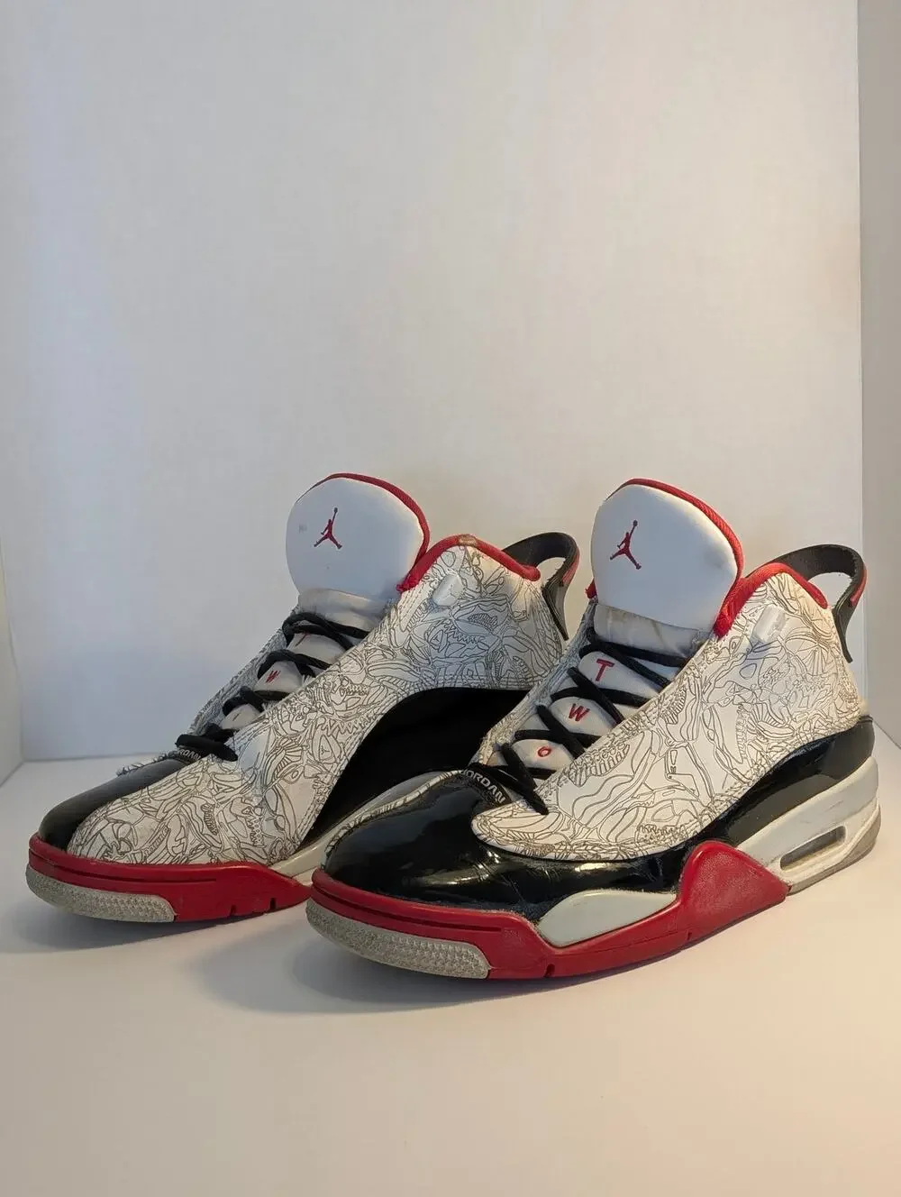 Air Jordan Dub Zero Varsity Red 2022 Men's Size 8.5 Laser Black White 311046-160